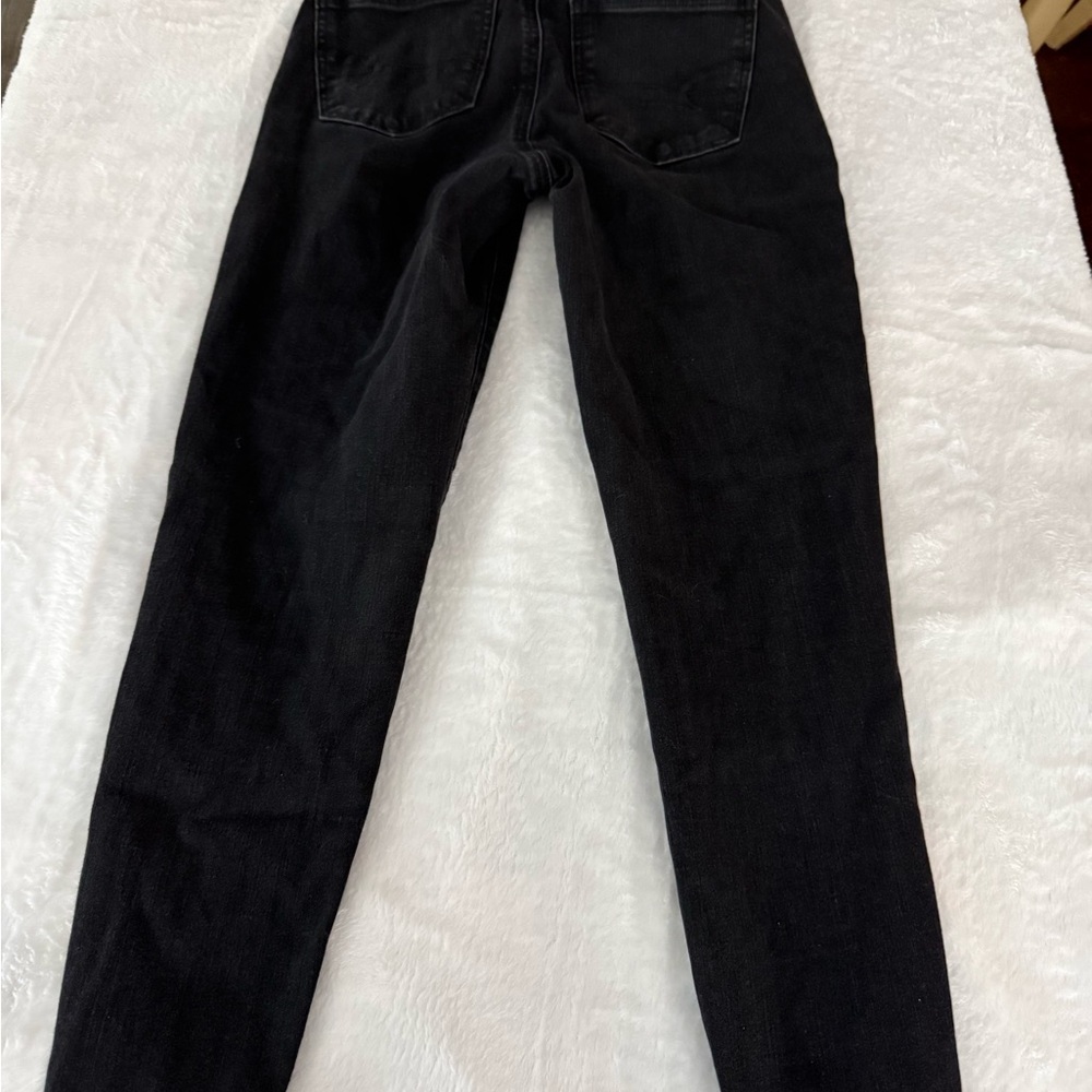American Eagle Dream Jean Black Buttonfly Stretch Skinny Jeans 2 - Picture 6 of 7